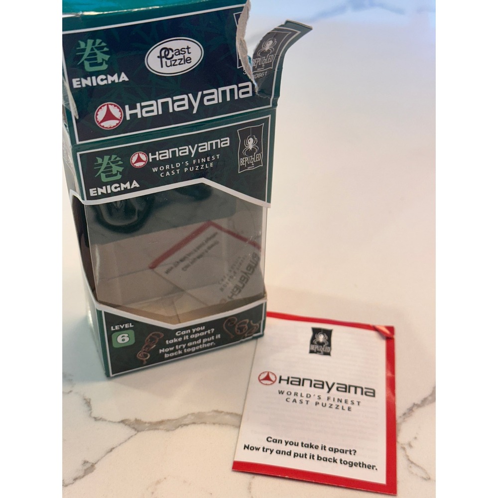 Hanayama Enigma Level 6 Cast Metal Brain Teaser Puzzle BePuzzled 30861